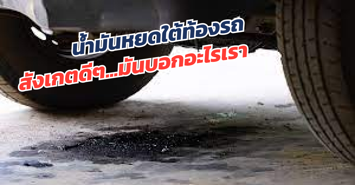 น้ำมันหยดใต้ท้องรถ คือสัญญาณเตือน ถึงเวลาต้องซ่อมแล้ว |